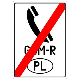 Wskaźnik końca obowiązywania systemu ERTMS/GSM-R W33 - znak kolejowy