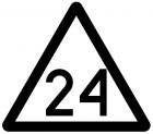 Wskaźnik ograniczenia prędkości W8 niski - znak kolejowy