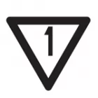 Wskaźnik ograniczenia prędkości W8 - znak kolejowy