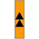Wskaźnik przejazdowy W11p - dwa trójkąty - znak kolejowy