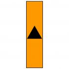 Wskaźnik przejazdowy W11p - jeden trójkąt - znak kolejowy