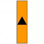 Wskaźnik przejazdowy W11p - jeden trójkąt - znak kolejowy