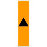 Wskaźnik przejazdowy W11p - jeden trójkąt - znak kolejowy - Kolejowe wskaźniki ogólnoeksploatacyjne (W-1 – W11)