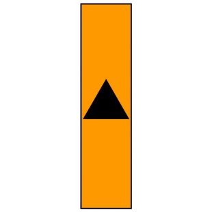 Wskaźnik przejazdowy W11p - jeden trójkąt - znak kolejowy