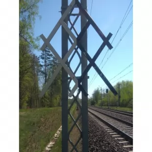 Wskaźnik torowy W13 - pojedynczy - znak kolejowy