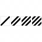 Wskaźnik uprzedzający W11a szeroki - znak kolejowy