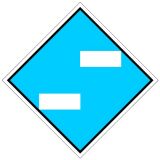 Wskaźnik We1 48x48 cm - znak kolejowy na liniach zelektryfikowanych - Wskaźniki We – wskaźniki dotyczące sieci trakcyjnej