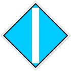 Wskaźnik We3a 48x48 cm - znak kolejowy na liniach zelektryfikowanych