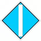 Wskaźnik We3a 48x48 cm - znak kolejowy na liniach zelektryfikowanych