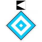 Wskaźnik We4c 48x48, 20x20 cm - znak kolejowy na liniach zelektryfikowanych