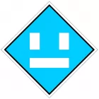 Wskaźnik We8a 48x48 cm - znak kolejowy na liniach zelektryfikowanych