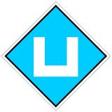 Wskaźnik We9a 48x48 cm - znak kolejowy na liniach zelektryfikowanych - Wskaźniki We – wskaźniki dotyczące sieci trakcyjnej