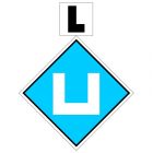 Wskaźnik We9b 48x48, 20x20 cm - znak kolejowy na liniach zelektryfikowanych