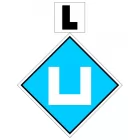 Wskaźnik We9b 48x48, 20x20 cm - znak kolejowy na liniach zelektryfikowanych