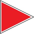 Wskaźnik zejścia z toru 40 cm obustronny - znak kolejowy