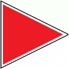 Wskaźnik zejścia z toru 40 cm obustronny - znak kolejowy