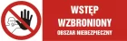Wstęp wzbroniony. Obszar niebezpieczny - znak ostrzegający, informujący - NA040