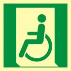 Wyjście ewakuacyjne dla niepełnosprawnych - lewostronne - znak ewakuacyjny - AAE026