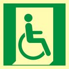Wyjście ewakuacyjne dla niepełnosprawnych - prawostronne - znak ewakuacyjny - AAE030