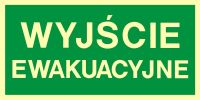 Wyjście ewakuacyjne - znak ewakuacyjny - AA001