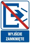 Wyjście zamknięte - znak informacyjny - RB502