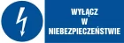 Wyłącz w niebezpieczeństwie - znak elektryczny