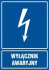 Wyłącznik awaryjny - znak elektryczny