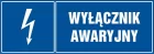 Wyłącznik awaryjny - znak elektryczny