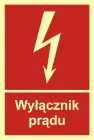 Wyłącznik prądu - znak przeciwpożarowy ppoż - BC007