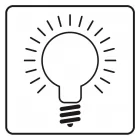 Wyłącznik światła - znak, naklejka kolejowa - SD025