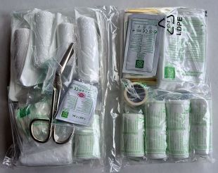 Wyposażenie apteczki pierwszej pomocy DIN 13164