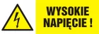 Wysokie napięcie! - znak elektryczny