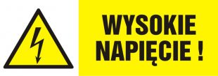 Wysokie napięcie! - znak elektryczny