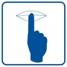 Zachowaj ciszę - znak informacyjny - RA064