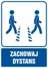 Zachowaj dystans - znak informacyjny - RB603