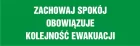 Zachowaj spokój, obowiązuje kolejność ewakuacji - znak informujący - NA162