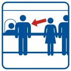 Zachowaj właściwą odległość - znak informacyjny - RA110