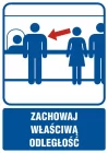Zachowaj właściwą odległość - znak informacyjny - RB022
