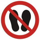 Zakaz chodzenia i stawania - znak bhp zakazujący - GAP024