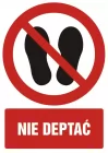 Zakaz deptania - znak bhp zakazujący - GC051