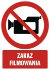 Zakaz filmowania - znak bhp zakazujący - GC046