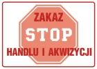 Zakaz handlu i akwizycji - znak zakazujący - ND018