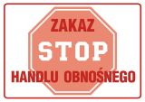 Zakaz handlu obnośnego - znak zakazujący - ND017 - Tabliczki i naklejki na drzwi sklepu, biura, gabinetu i nie tylko