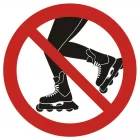 Zakaz jazdy na łyżworolkach - znak informacyjny - PA023