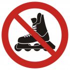 Zakaz jazdy na rolkach - znak bhp zakazujący - GB037