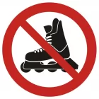 Zakaz jazdy na rolkach - znak bhp zakazujący - GB037