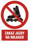 Zakaz jazdy na rolkach - znak bhp zakazujący - GC067