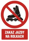 Zakaz jazdy na rolkach - znak bhp zakazujący - GC067