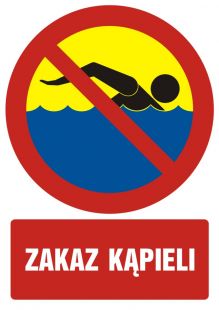 Zakaz kąpieli - znak, kąpieliska - OH500