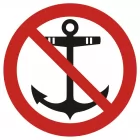 Zakaz kotwiczenia - znak informacyjny - PA024